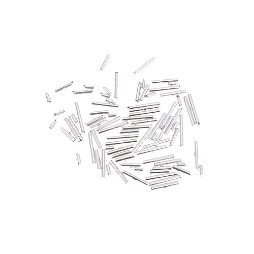 YOSADIER 100 Stück Rohrabstandshalter Für Die Schmuckherstellung Perlen Für Schmuckhersteller Rohrverschlüsse Abstandshalter Aus Metallrohr Silver von YOSADIER