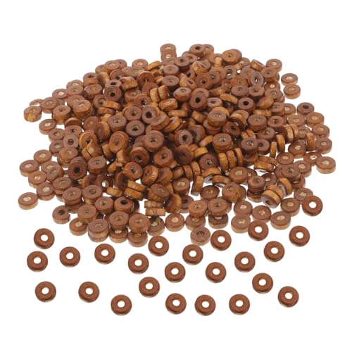 YOSADIER 1000Stücke Kaffeefarbene Holzperlen für DIY Schmuck Basteln Runde Mini Holzperlen mit Kleinen Löchern Armbänder und Projekte von YOSADIER