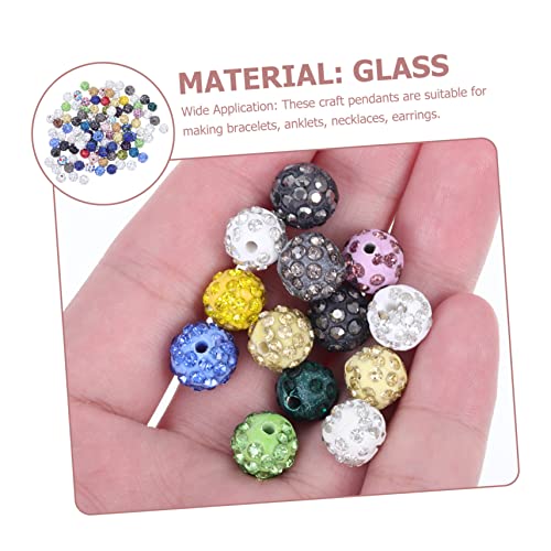 YOSADIER 100Stücke DIY Schmuckperlen Perlen mit Strass für Armbänder und Kreative Dekorationen für Bastelprojekte und von YOSADIER