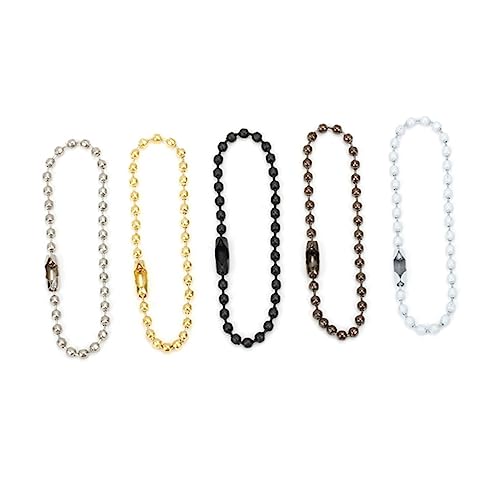 YOSADIER 100Stücke Verstellbare Metallperle Stahlkette für Schlüsselanhänger Goldene Kugelkette mit Verbinder für DIY Projekte und Bastelarbeiten YOSADIER 100Stücke Verstellbare Metallperle Stahlkette für Schlüsselanhänger Goldene Kugelkette mit Verbinder für DIY Projekte und Bastelarbeiten von YOSADIER