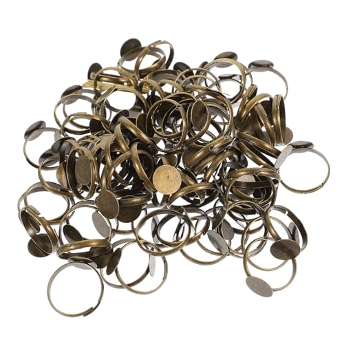 YOSADIER 100Stücke Verstellbare Ringbasis für DIY Schmuckherstellung Legierungsringhalter für Projekte für Schmuckdesigns und Personalisierte von YOSADIER