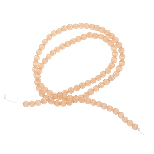 YOSADIER 101 Stück Cat Eye Armband Natürlichen Edelsteinen Runde Perlen Schmuckzubehör für Diy Armbänder Unisex Champagnerfarbe für und Besondere Anlässe von YOSADIER