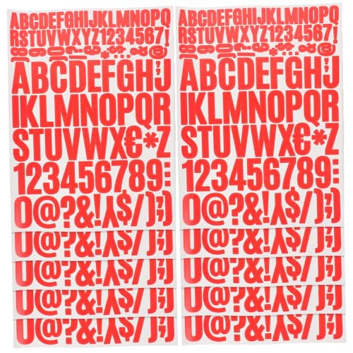 YOSADIER 10Blätter Buchstaben und Zahlenaufkleber Selbstklebende Vinyl Sticker für Glatte Oberflächen Wasserfest und Langlebig für Bastelprojekte und Personalisierungen von YOSADIER