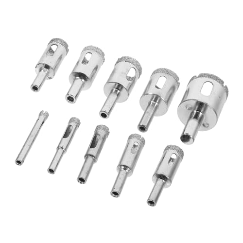 YOSADIER 10Er Set Präzisionsbohrer Steinbohrer Bohrer zum Bohren von Fliesen Glas- und Fliesenbohrer Bohrer für Keramik Keramikbohrer für Fliesen Bohrer für Glas legierter Stahl Silver YOSADIER 10Er Set Präzisionsbohrer Steinbohrer Bohrer zum Bohren von Fliesen Glas- und Fliesenbohrer Bohrer für Keramik Keramikbohrer für Fliesen Bohrer für Glas legierter Stahl Silver von YOSADIER