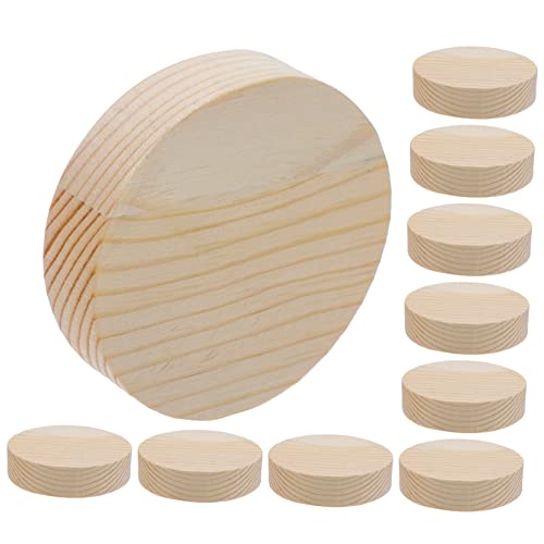 YOSADIER 10Stücke DIY Holzscheiben Handmalerei Hubs Runde Holzchips Bastelverzierungen für Mädchen Unlackierte Naturholzscheiben für Kreative Projekte von YOSADIER