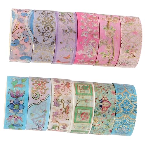 YOSADIER 12 Rollen Heißpräge-washi-tape Diy-klebebänder Zum Basteln Washi -bänder Dekorative Klebebänder Klebeband Für Stempelband Aus Molkereigold Diy Klebeband Japanisches Papier YOSADIER 12 Rollen Heißpräge-washi-tape Diy-klebebänder Zum Basteln Washi -bänder Dekorative Klebebänder Klebeband Für Stempelband Aus Molkereigold Diy Klebeband Japanisches Papier von YOSADIER