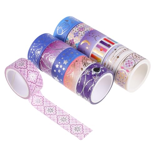 YOSADIER 12 Rollen Lila Konstellationsband Scrapbooking-Dekorationszubehör dekoratives Klebeband für DIY hübsches Washi-Tape Abdeckband für DIY Scrapbooking-Klebeband Papier Violett YOSADIER 12 Rollen Lila Konstellationsband Scrapbooking-Dekorationszubehör dekoratives Klebeband für DIY hübsches Washi-Tape Abdeckband für DIY Scrapbooking-Klebeband Papier Violett von YOSADIER
