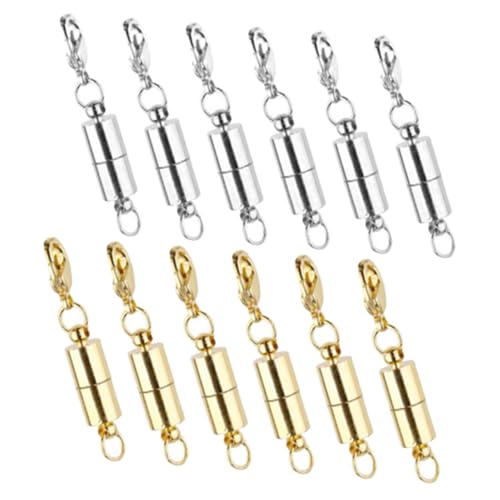 YOSADIER 12 Stück Magnetische Schmuckverschlüsse Teilig Zylindrische Magnet Karabiner für und Armbänder DIY Schmuckverschluss Gold und Silber Langlebig und Praktisch YOSADIER 12 Stück Magnetische Schmuckverschlüsse Teilig Zylindrische Magnet Karabiner für und Armbänder DIY Schmuckverschluss Gold und Silber Langlebig und Praktisch von YOSADIER