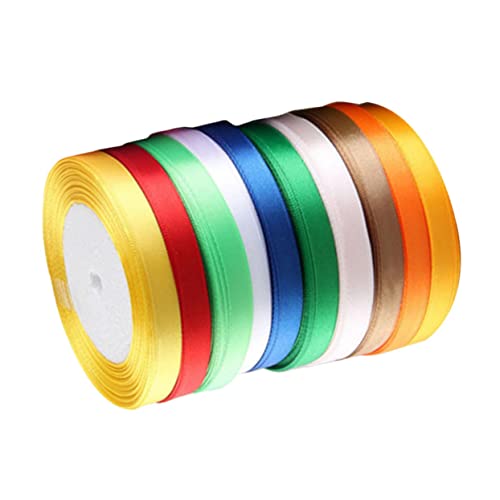 YOSADIER 12 Stück Seidenband Schleife Dekoration Party Hochzeitsdekor Chiffon Basteln Bänder Zum Verpacken Stoff Wickeln Satinband Geschenkbänder Hochzeitsband Diy Band Geschenkband von YOSADIER