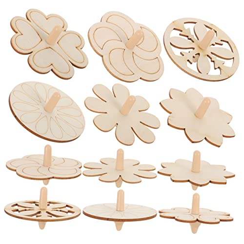 YOSADIER 12Stücke Teiliges DIY Gyroskop für Unfertige Gyroskope zum Malen und Basteln Fördert Kreativität und Hand Auge Koordination für Jungen und Mädchen von YOSADIER