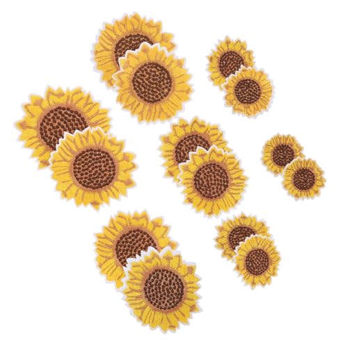 YOSADIER 14Stücke DIY Blumenstickerei Patches für Kleidung Dekorationsmaterialien Aufbügelflicken mit Sonnenblumen Muster für Persönliche Gestaltung Langlebig YOSADIER 14Stücke DIY Blumenstickerei Patches für Kleidung Dekorationsmaterialien Aufbügelflicken mit Sonnenblumen Muster für Persönliche Gestaltung Langlebig von YOSADIER