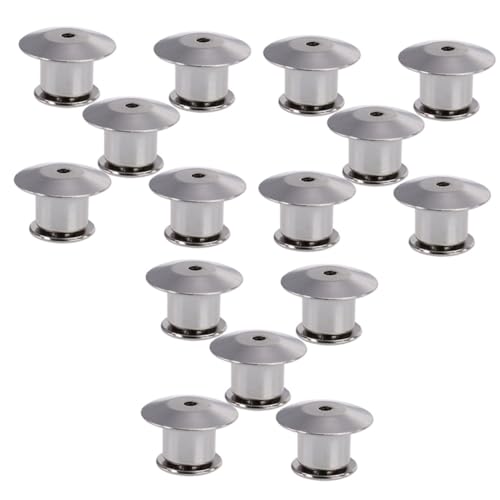 YOSADIER 15 Stück Teiliges Locking Pin Backs in Weißnickel Robustes Legierungsmaterial Werkzeugfrei Sicherer Halt für Anstecker für Schmuckherstellung und DIY Basteleien Langlebig und von YOSADIER
