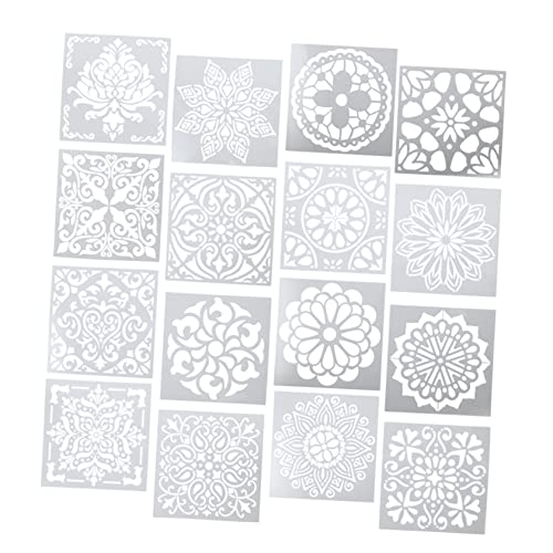 YOSADIER 16 Stück Mandala-vorlage Schablone Mandala-malerei Formen Zum Zeichnen Von Mandalas Malvorlage Handwerksvorlage Blumenvorlage Malen Vorlagen Zeichnungsvorlage Das Haustier von YOSADIER
