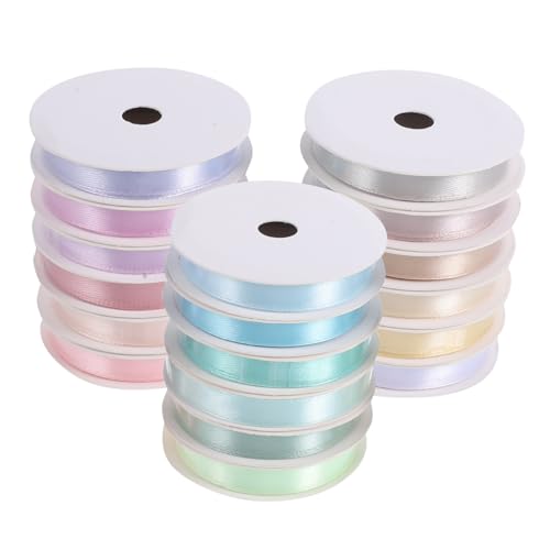 YOSADIER 18 Rollen Geschenkband für Dekorationen Hochwertige Polyesterbänder für Diy Projekte pro für Hochzeiten Partys und Bastelarbeiten Zufällige Farben Zufällige Farbe YOSADIER 18 Rollen Geschenkband für Dekorationen Hochwertige Polyesterbänder für Diy Projekte pro für Hochzeiten Partys und Bastelarbeiten Zufällige Farben Zufällige Farbe von YOSADIER