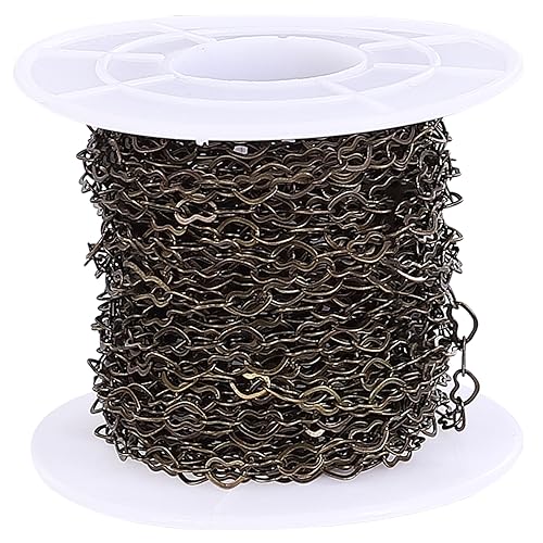 YOSADIER 1Rolle Herzförmige DIY Schmuck Kette Handgefertigte Kupferkette Breit Lang Für Halsketten Und Armbänder Langlebig YOSADIER 1Rolle Herzförmige DIY Schmuck Kette Handgefertigte Kupferkette Breit Lang Für Halsketten Und Armbänder Langlebig von YOSADIER