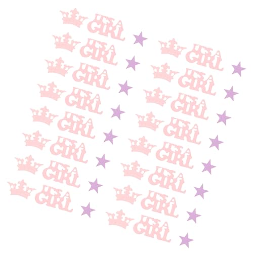 YOSADIER 1Satz Geschlechtskonfetti Girl Mit Krone Und Sternen Tischdeko Für Babyparty Und Shower Dekorative Partyzubehör Für Feierlichkeiten von YOSADIER