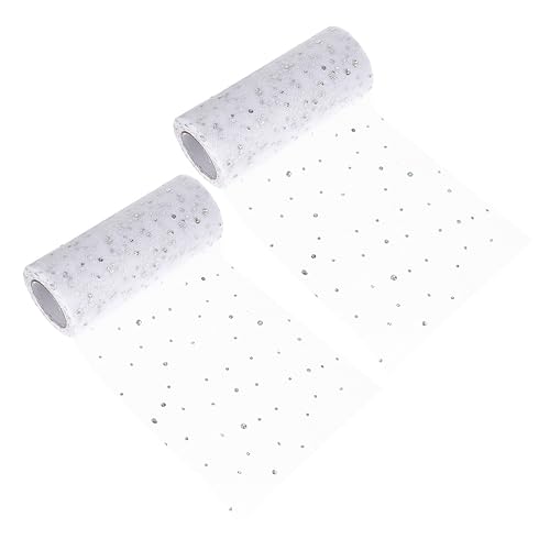 YOSADIER 2 Rollen Glitzer Tüllstoff Rolle Yards Vielseitig Einsetzbar für Hochzeitsdeko Geschenkverpackung Handwerksprojekte und Näharbeiten für Feierlichkeiten und Persönliche YOSADIER 2 Rollen Glitzer Tüllstoff Rolle Yards Vielseitig Einsetzbar für Hochzeitsdeko Geschenkverpackung Handwerksprojekte und Näharbeiten für Feierlichkeiten und Persönliche von YOSADIER