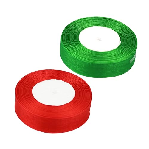YOSADIER 2 Rollen Yards Transparente Chiffonbänder für Diy Projekte und Geschenkverpackungen Rot und Grün für Hochzeiten Partys und Bastelarbeiten YOSADIER 2 Rollen Yards Transparente Chiffonbänder für Diy Projekte und Geschenkverpackungen Rot und Grün für Hochzeiten Partys und Bastelarbeiten von YOSADIER