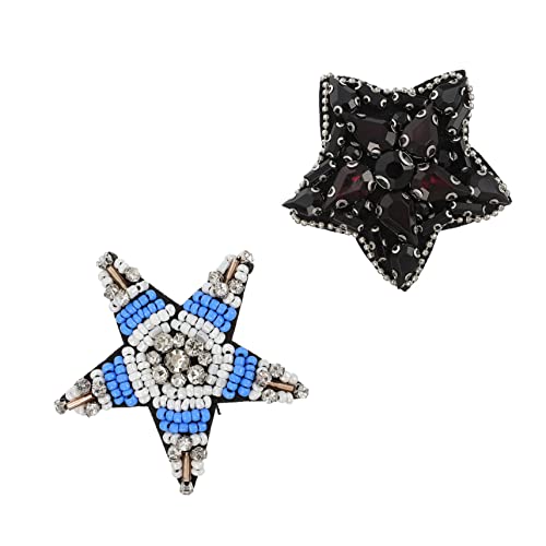 YOSADIER 2 Stück Diy Patches mit Strass und Kristallen Handgefertigte Applikationen für Kleidung und Taschen Dekorative Nähmaterialien zur Individuellen Gestaltung von Kleidungsstücken und von YOSADIER