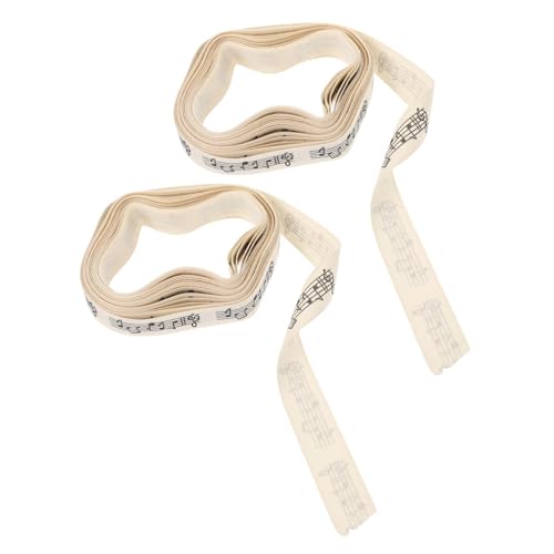 YOSADIER 2 Stück Geschenkband Kräuselband Hochzeit Gewellt Geburtstag Geschenkband Zum Verpacken Bänder Zum Verpacken Paketbänder Geschenkdekorbänder Verpackungsbänder Baumwolle Beige von YOSADIER