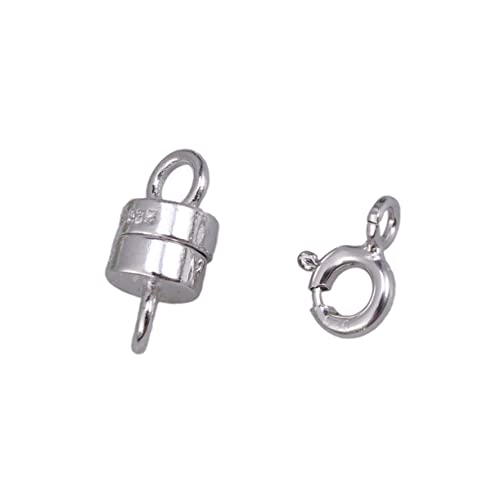 YOSADIER 2 Stück Magnetverschlüsse Vergoldet Magnetischer Kettenverschluss für DIY Schmuckherstellung Armbänder Fußkettchen Silber von YOSADIER
