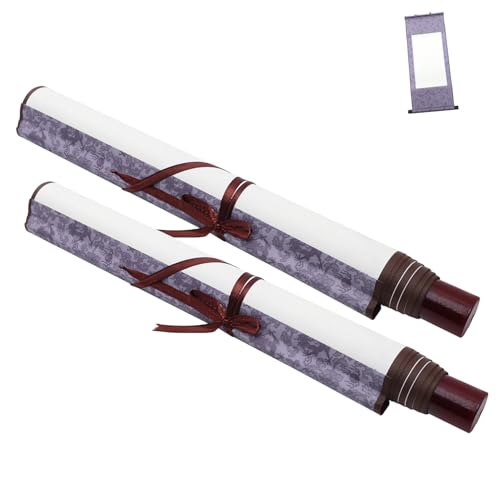 YOSADIER 2 Stück Mini Leere Hängende Schriftrollen Chinesischem Papier für Kalligraphie und Malerei Kunstrolle für Anfänger und Holzstäben zur Einfachen Handhabung und Dekoration YOSADIER 2 Stück Mini Leere Hängende Schriftrollen Chinesischem Papier für Kalligraphie und Malerei Kunstrolle für Anfänger und Holzstäben zur Einfachen Handhabung und Dekoration von YOSADIER
