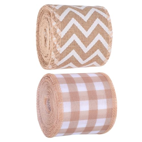 YOSADIER 2 Stück Naturstoffbandrollen, 6 Cm, Sackleinen-stil, Rustikales Weihnachtsdekor Für Kranzbasis, Girlandenakzente Und Geschenkverpackungen Im Landhausstil YOSADIER 2 Stück Naturstoffbandrollen, 6 Cm, Sackleinen-stil, Rustikales Weihnachtsdekor Für Kranzbasis, Girlandenakzente Und Geschenkverpackungen Im Landhausstil von YOSADIER