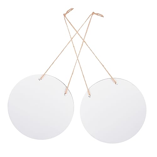 YOSADIER 2 Stück Runde Leere Holzplatten zum Aufhängen für DIY Bastelarbeiten Sublimation Blanko Türschilder für Kreative Projekte und Dekorationen im und Außenbereich YOSADIER 2 Stück Runde Leere Holzplatten zum Aufhängen für DIY Bastelarbeiten Sublimation Blanko Türschilder für Kreative Projekte und Dekorationen im und Außenbereich von YOSADIER