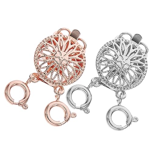YOSADIER 2 Stück Schmuckschnalle Geschichtet Schichtung Für Halsketten Schmuckkonverter Armbandmaterial Zubehör Zur Schmuckherstellung Schmuckklammern Selber Machen Schmuckzubehör Kupfer von YOSADIER