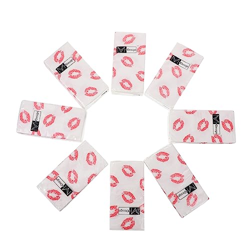 YOSADIER 20 Packungen Bedrucktes Seidenpapier Buntes Seidenpapier Hochzeitsservietten Servietten Mit Lippendruck Dekorative Servietten Taschentuchservietten Farbiges Seidenpapier von YOSADIER