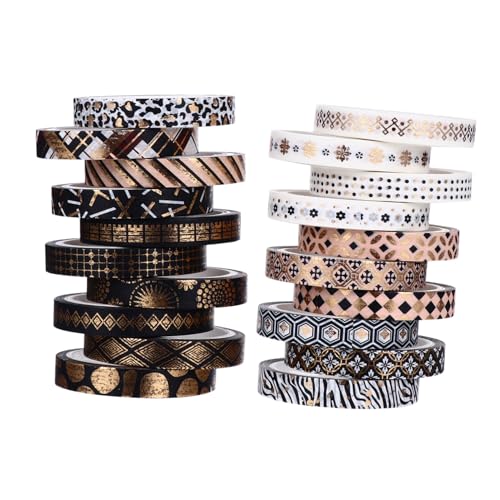 YOSADIER 20 Rollen Taschenband dekoratives Klebeband transparent Weiß klebrig Punkte bastelzubehör bastel zubehör dekobänder Aufkleber für Geschenkverpackungen dekoratives Washi-Tape Papier von YOSADIER