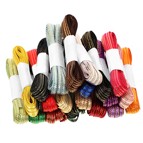 YOSADIER 20 Rollen Weihnachtsgeschenkband Streifen Bänder Zum Basteln Party Satinband Dünn Weißes Band Chiffon Klein Dekorationen Weihnachten Schleife Bänder Für Handwerk Polyester von YOSADIER