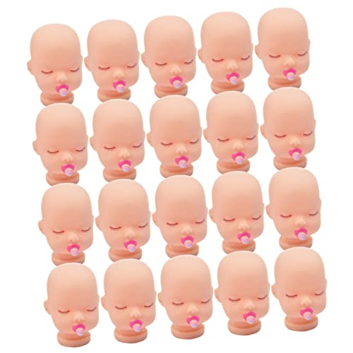 YOSADIER 20 Stück DIY Puppenköpfe Vinyl Dekorative Schlüsselanhänger für Bastelprojekte Miniaturteile für Puppen und Heimdekoration für Kreative DIY Ideen und Partys von YOSADIER