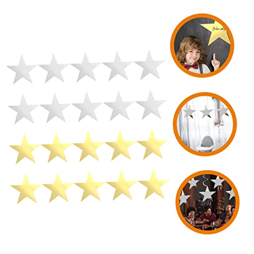 YOSADIER 20 Stück Teiliges Doppelseitige Papiersterne Gold und Silber Filigrane Diy Papierschnitte für Dekorative Wand und Klassenzimmerdekoration für Bastelprojekte und Partygestaltung YOSADIER 20 Stück Teiliges Doppelseitige Papiersterne Gold und Silber Filigrane Diy Papierschnitte für Dekorative Wand und Klassenzimmerdekoration für Bastelprojekte und Partygestaltung von YOSADIER