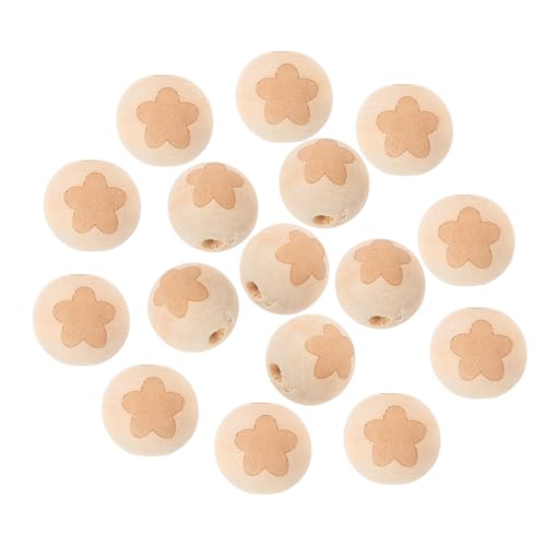 YOSADIER 20 Stück Teiliges Holzperlen für Schmuckherstellung Natürliche Zwischenperlen aus Robustem Holz zum Auffädeln von Armbändern Halsketten und DIY Bastelarbeiten von YOSADIER