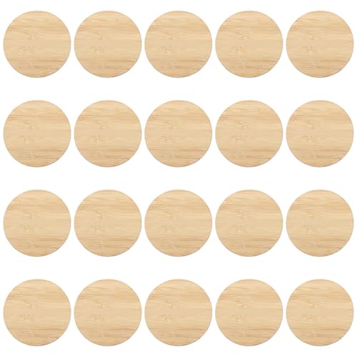 YOSADIER 20 Stück Teiliges Runde Bambusrohlinge Doppelseitig Blank DIY Malen Basteln Holzhandwerk Natürliche Sichere Malplatten YOSADIER 20 Stück Teiliges Runde Bambusrohlinge Doppelseitig Blank DIY Malen Basteln Holzhandwerk Natürliche Sichere Malplatten von YOSADIER