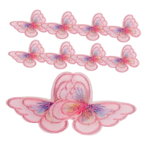 YOSADIER 20 Stück Teiliges Schmetterling Aufnäher Doppellagige Bestickte DIY Patches Strapazierfähige Dekorative Applikationen für Kleidung Hüte Taschen zum Aufbügeln und Annähen Geeignet von YOSADIER
