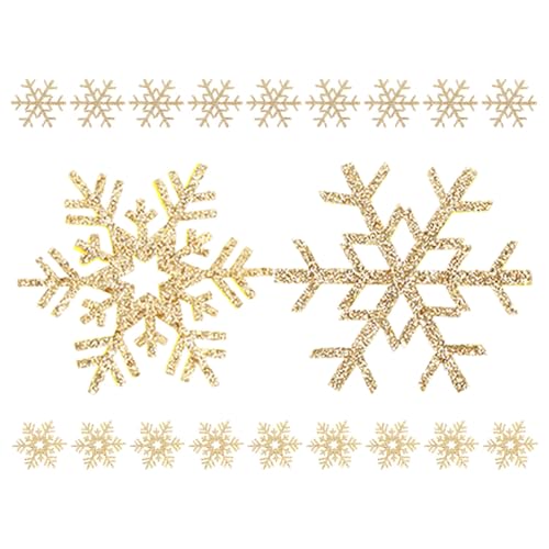 YOSADIER 20 Stück Teiliges Schneeflocken Applikationen aus Robustem Stoff zum Aufnähen für DIY Kleidung Haaraccessoires Vielseitige Winterdeko für Reparatur und Kreative Bastelprojekte von YOSADIER