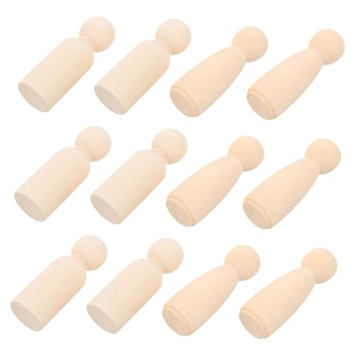 YOSADIER 20 Stück Unfertige Peg Dolls: Unbemalte Puppenkörper, Holz-peg-menschen, Marionettenkörper, Engelpuppe Zum Bemalen, Heimdekoration, Beige YOSADIER 20 Stück Unfertige Peg Dolls: Unbemalte Puppenkörper, Holz-peg-menschen, Marionettenkörper, Engelpuppe Zum Bemalen, Heimdekoration, Beige von YOSADIER