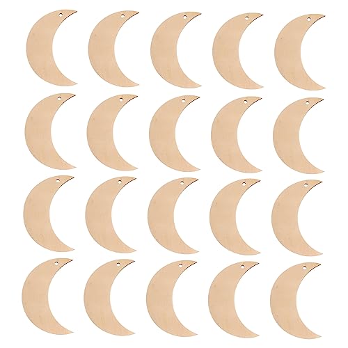 YOSADIER 20 Stück Unvollendete Holzscheiben Mondform Dekorative Holzplättchen für DIY Bastelprojekte für Weihnachten Hochzeiten und Kreative Handarbeiten YOSADIER 20 Stück Unvollendete Holzscheiben Mondform Dekorative Holzplättchen für DIY Bastelprojekte für Weihnachten Hochzeiten und Kreative Handarbeiten von YOSADIER