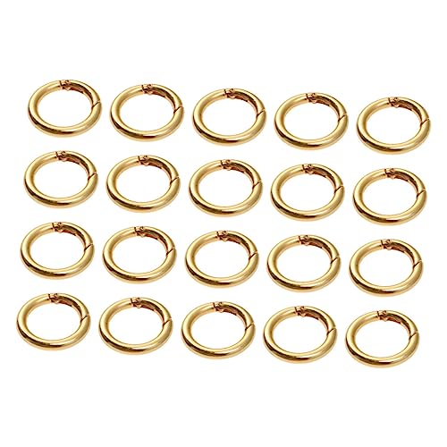 YOSADIER 20 Stück Zinklegierung Schlüsselanhänger Sprung Ringe Goldene Schmuckherstellung Robust und Langlebig für DIY Projekte und Bastelarbeiten von YOSADIER