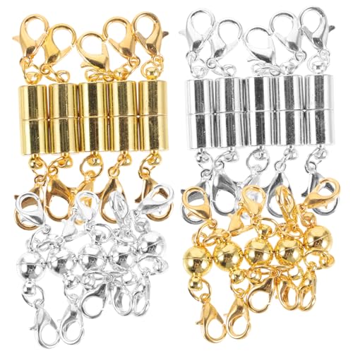 YOSADIER 20Stücke Magnetische Verschlüsse für Schmuck DIY Armband und Halskette Robustes Verbindungszubehör Leicht und Glatt für Kreative Bastelprojekte von YOSADIER