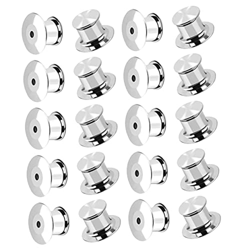 YOSADIER 20Stücke Metall Pin Rücken mit Sicherheitsverschluss für Broschen Krawatten und DIY Schmuck und Abnehmbar für Abzeichen und Accessoires von YOSADIER