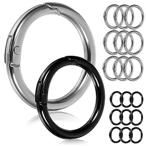 YOSADIER 20Stücke Schlüsselanhänger Ringe Clip Ringe Runde Binderinge für DIY Bastelbedarf und Projekte Innendurchmesser von YOSADIER