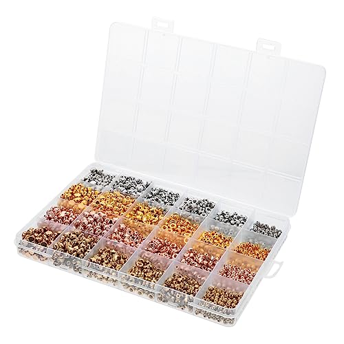 YOSADIER 2160 Stück Runde Spacer Perlen für Diy Schmuckherstellung Bastelperlen für Armbänder und Dekorationen für Bastelprojekte und YOSADIER 2160 Stück Runde Spacer Perlen für Diy Schmuckherstellung Bastelperlen für Armbänder und Dekorationen für Bastelprojekte und von YOSADIER