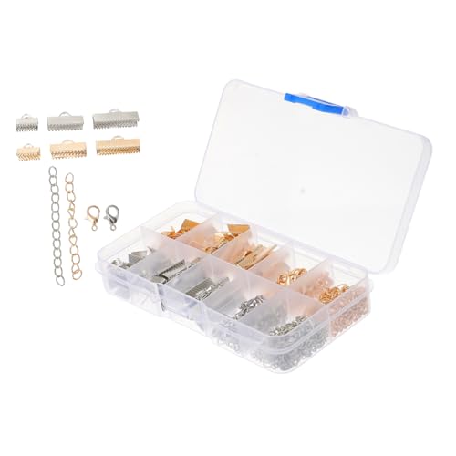 YOSADIER 230 Stück DIY -Handwerk Schmuck seidenband ripsband stauboxen bandalette Schlüsselband mit Karabinerverschlüssen geformt bastelset Schmuckschnalle Schnallenzubehör aus Edelstahl von YOSADIER