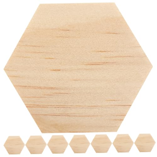 YOSADIER 25 Stück Holzscheiben Hexagon für DIY Basteln Dekorationsholzplatten für Kreative Projekte Geeignet für Home Decor Malen und Künstlerische Arbeiten von YOSADIER