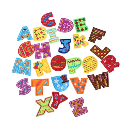 YOSADIER 26 Stück Teiliges Alphabet Stickerei Aufnäher Farbige Bügelpatches für DIY Kleidung Taschen und Bastelarbeiten Einfach Anzubringen und Hautfreundlich YOSADIER 26 Stück Teiliges Alphabet Stickerei Aufnäher Farbige Bügelpatches für DIY Kleidung Taschen und Bastelarbeiten Einfach Anzubringen und Hautfreundlich von YOSADIER