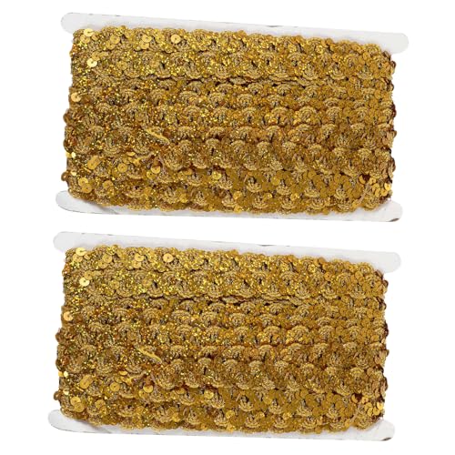 YOSADIER 2Stücke Pailletten Spitzenband für DIY Kleidung Dekoratives Spitzenzubehör für Geschenkverpackung und Schmuckdesign Hochwertiges und Sicheres Material Eleganten YOSADIER 2Stücke Pailletten Spitzenband für DIY Kleidung Dekoratives Spitzenzubehör für Geschenkverpackung und Schmuckdesign Hochwertiges und Sicheres Material Eleganten von YOSADIER