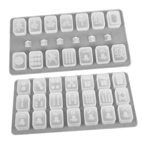 YOSADIER 2Stücke Silikon Gießformen für DIY Mahjong und Kunsthandwerksform Wiederverwendbar Einfach zu Entformen für Bastelprojekte Zufällige Farben YOSADIER 2Stücke Silikon Gießformen für DIY Mahjong und Kunsthandwerksform Wiederverwendbar Einfach zu Entformen für Bastelprojekte Zufällige Farben von YOSADIER